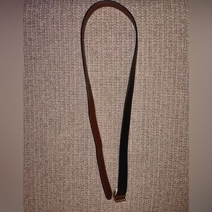 48” Polo Ralph Lauren Black and Brown Leather Belt